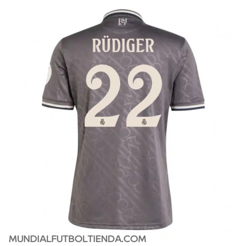 Camiseta Real Madrid Antonio Rudiger #22 Tercera Equipación Replica 2024-25 mangas cortas